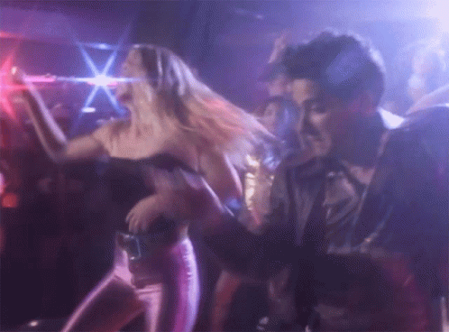 Disco Dance Hand Pointing Couple GIF
