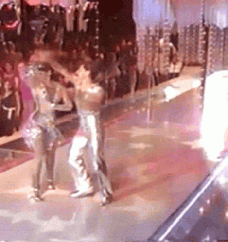 Disco Dancing Ballroom Woman Spinning GIF