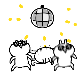 Disco Head Bang Bunnies Rabbits GIF