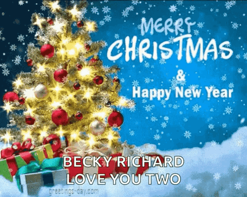 Disco Lights Christmas Card GIF