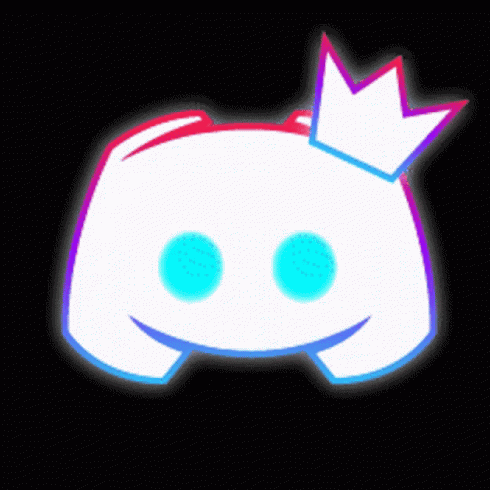 Discord Logo With Blue Eyes and Crown