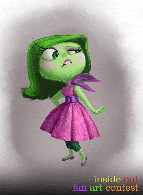 Disgust Inside Out Fan Art Contest GIF