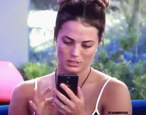 Disgusted Cellphone Swiper No Swiping GIF