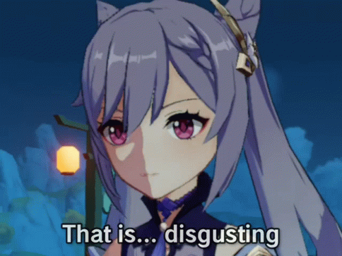 Genshin Impact Keqing That Is Disgusting GIF