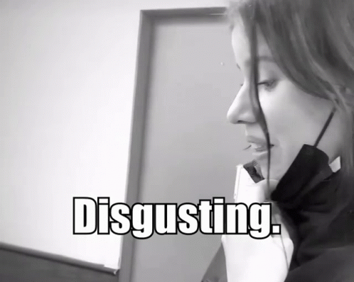 Funny Lady Disgusting GIF