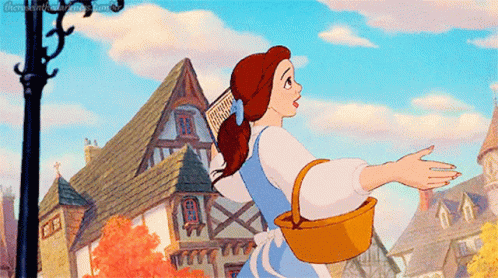 Disney Beauty And The Beast Belle Singing GIF