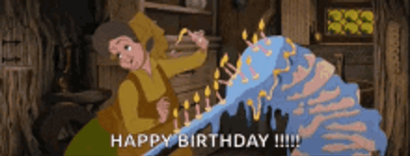 Disney Birthday Cake Magic Candles Sleeping Beauty GIF