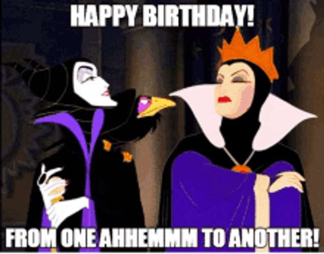 Disney Birthday Greeting Evil Queen Snow White GIF 