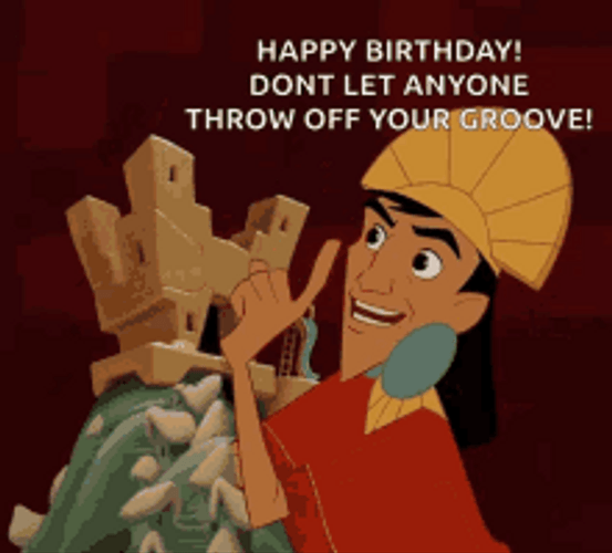 Disney Birthday Kuzco Confetti The Emperor's New Groove GIF