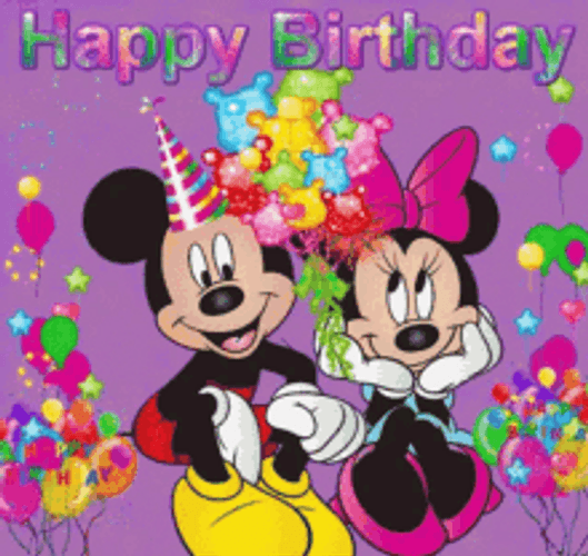 Disney Birthday Party Balloons Mickey And Minnie Mouse GIF