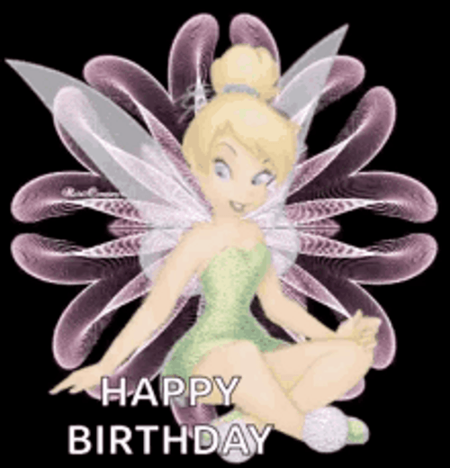 Disney Birthday Sparkling Fairy Tinker Bell GIF