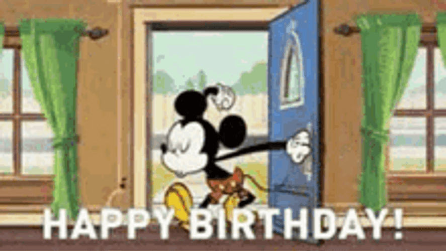 Disney Birthday Surprise Party Mickey Mouse GIF