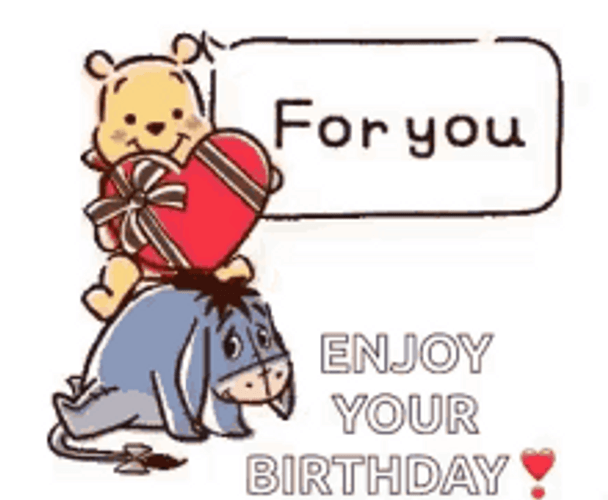 Disney Birthday Winnie The Pooh Eeyore Gift GIF