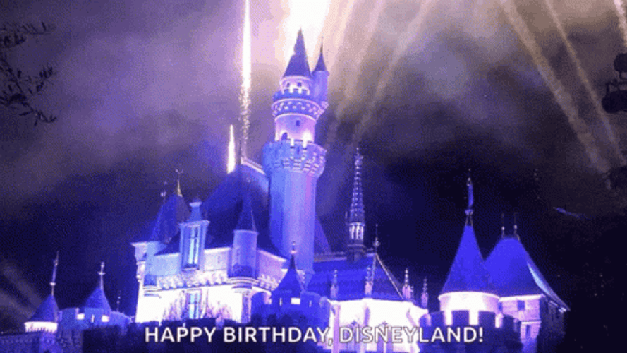 Disney Castle Happy Birthday GIF
