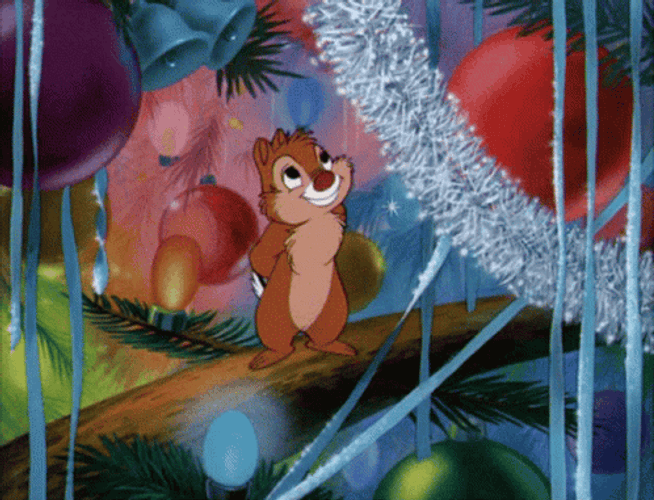 Disney Chip And Dale Christmas Decoration GIF