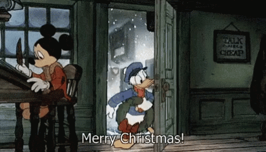 Disney Donald Duck Merry Christmas Greeting GIF
