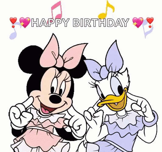 Disney Girls Happy Birthday GIF