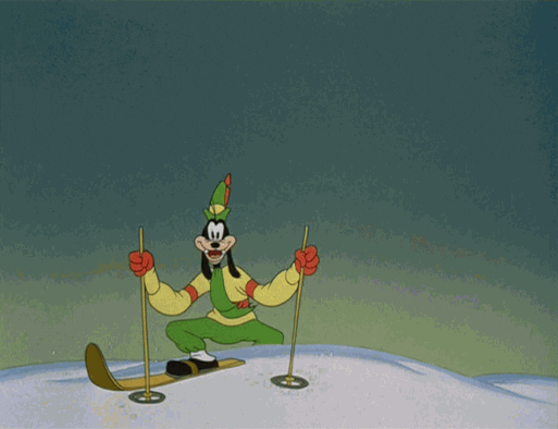 Disney Goofy Skiing Snow GIF