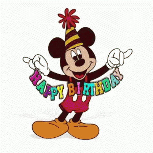 Disney Happy Birthday Banner GIF