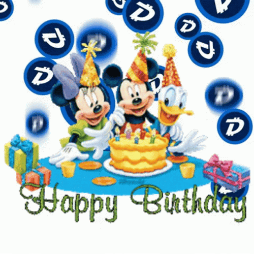 Disney Happy Birthday Cake GIF