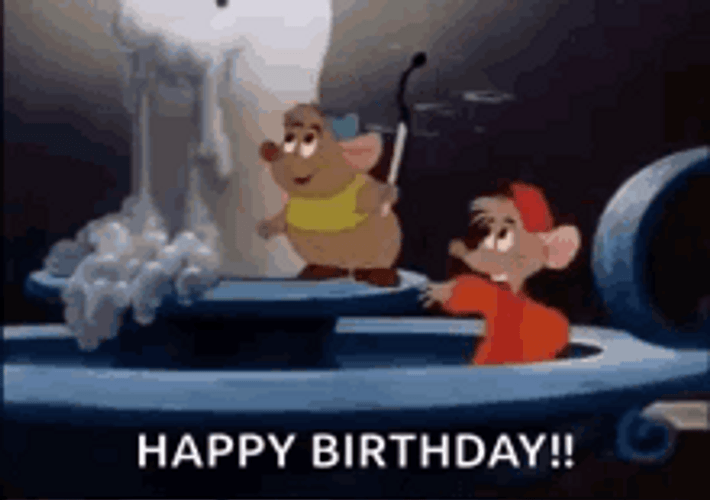 Disney Happy Birthday Jaq And Gus Cinderella Movie GIF