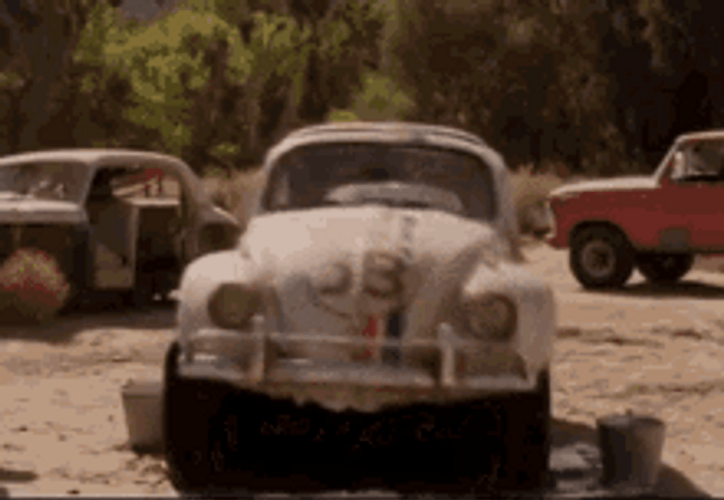 Disney Herbie Volkswagen Beetle Funny Car Wash GIF