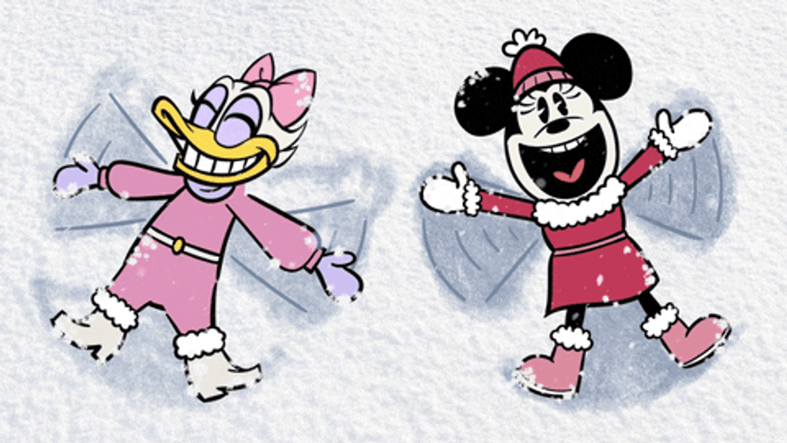 Disney Minnie Mouse Daisy Duck Happy Christmas GIF