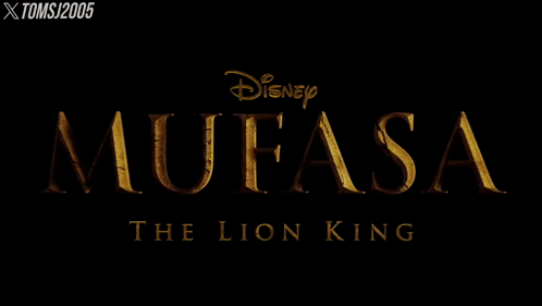Disney Mufasa Lion King Logo Black Background