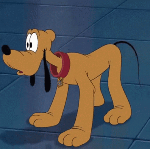 Disney Pluto Confused Startled Face GIF