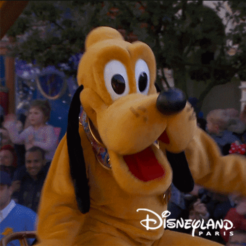 Disney Pluto Mascot Dancing Waving GIF