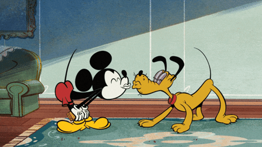Disney Pluto Mickey Mouse Pouty Lips GIF