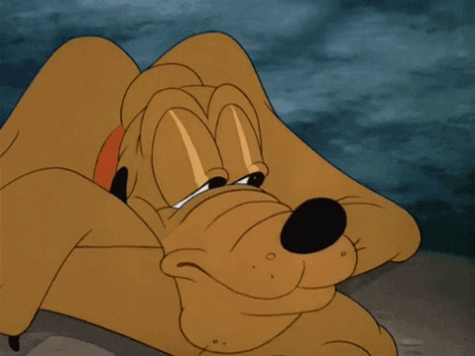 Disney Pluto Sleepy Face GIF