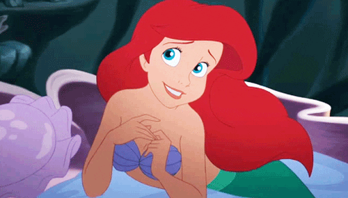 Disney Princess Ariel Demure Smile GIF