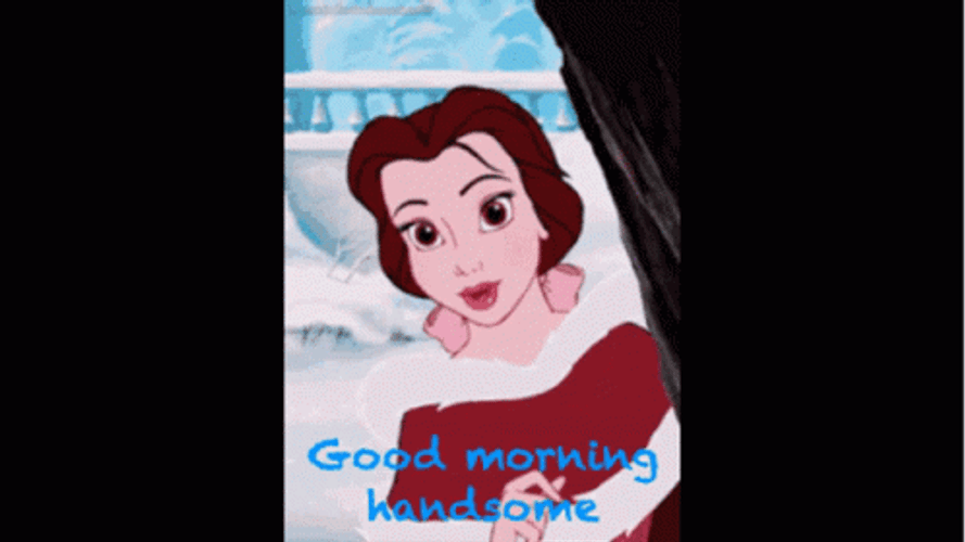 Disney Princess Belle Good Morning Cartoon GIF