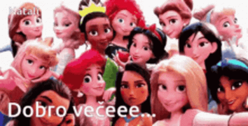 Disney Princess Dolls Posing Dobro Veeee GIF