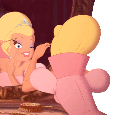 Disney Princess Putting Mascara GIF
