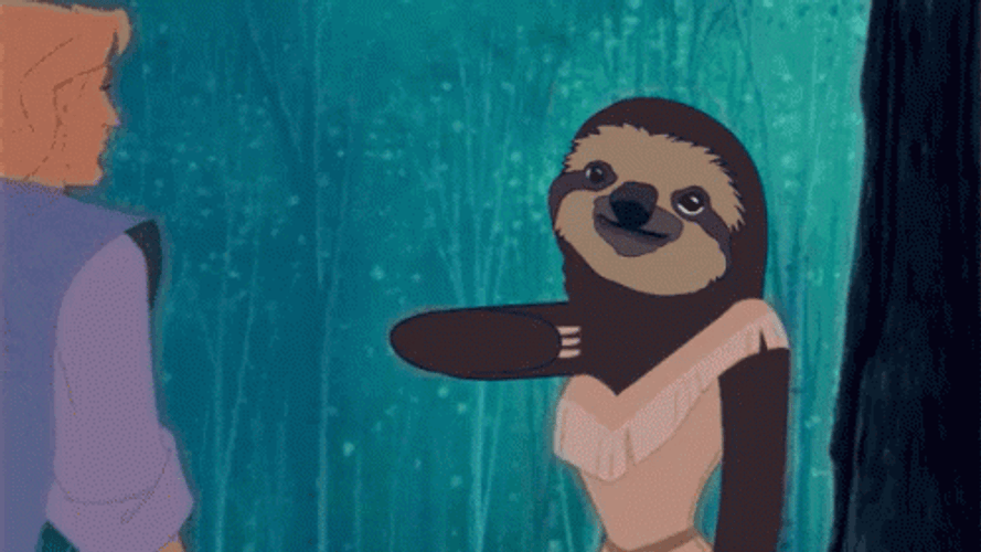 Disney Sloth Waving GIF