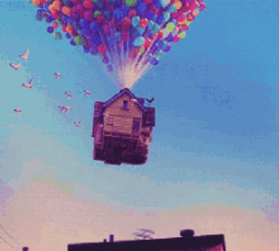 Disney Up Balloons Flying Its Free Real Estate GIF