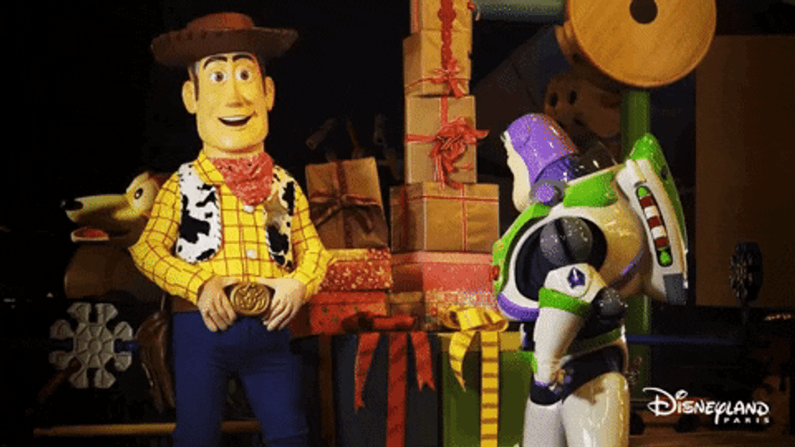 Disney Woody And Buzz Lightyear Happy Christmas GIF