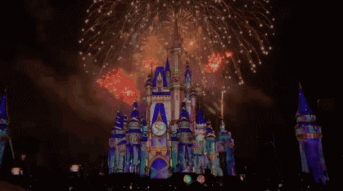 Disney World Cool Fireworks Display GIF