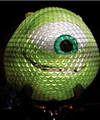 Disney World Mike Wazowski Ride GIF