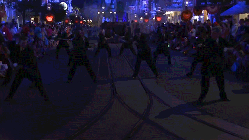 Disney World Mob Dance Performance GIF