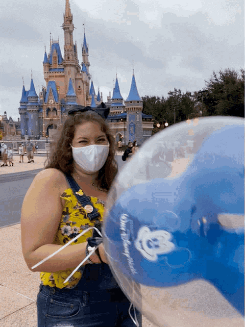 Disney World Tourist With Balloon GIF
