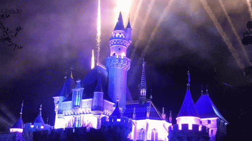 Disneyland Skies Lighten Up At Night GIF