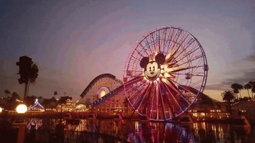 Disneyland View During Sunset GIF