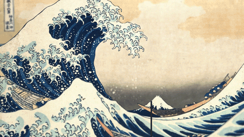 Displaying Height Of Japanese Wave GIF