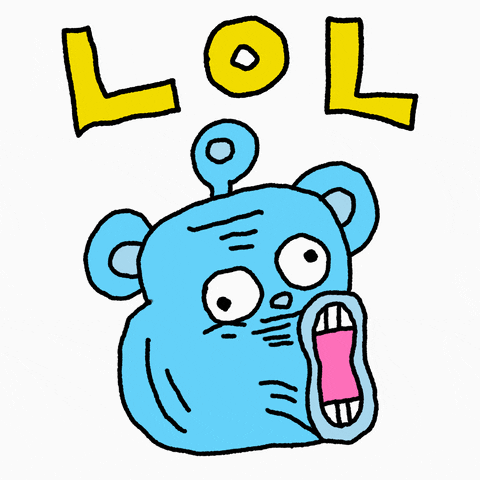 Distorted Cartoon Laugh Out Loud GIF