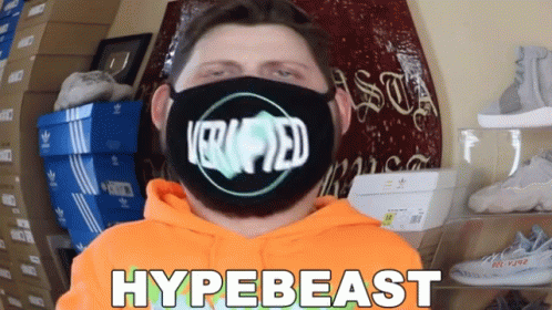 Distorted Hypebeast Face Mask GIF