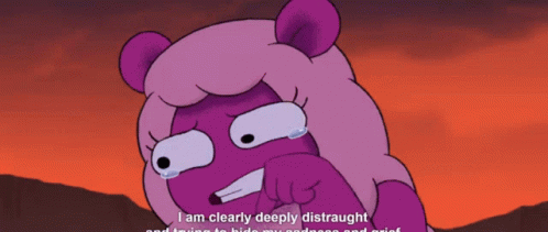 Distraught Dramatic Pink Sheep GIF