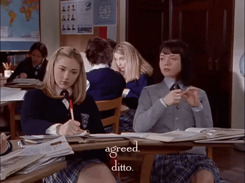 Ditto Agreed Gilmore Girls Classroom Netflix GIF